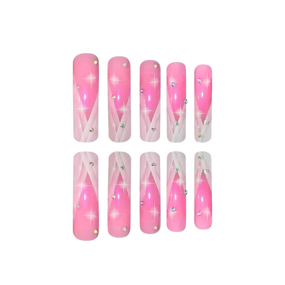 Glamorous Long Nail Enhancements Bowlift