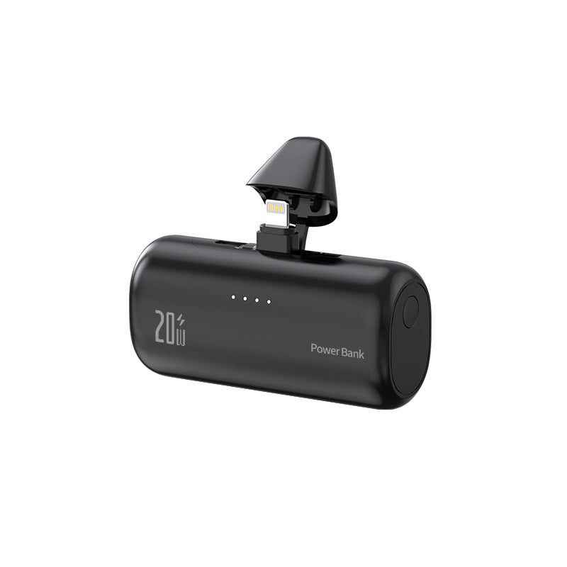 Portable power bank with integrated Lightning connector and quick charge function Bowlift