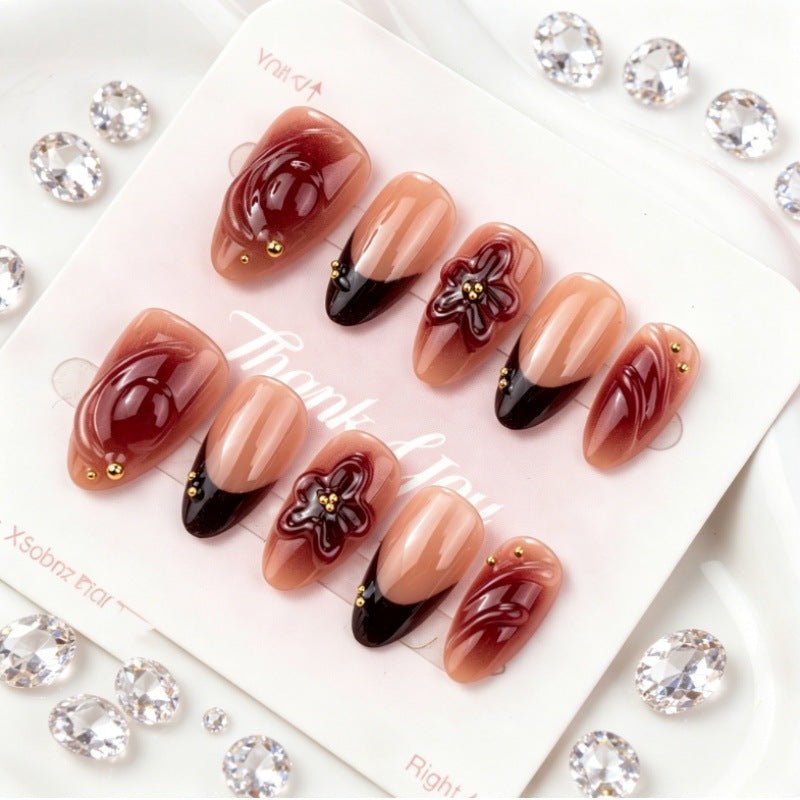 Creative Floral Design Press-On Nails Bowlift
