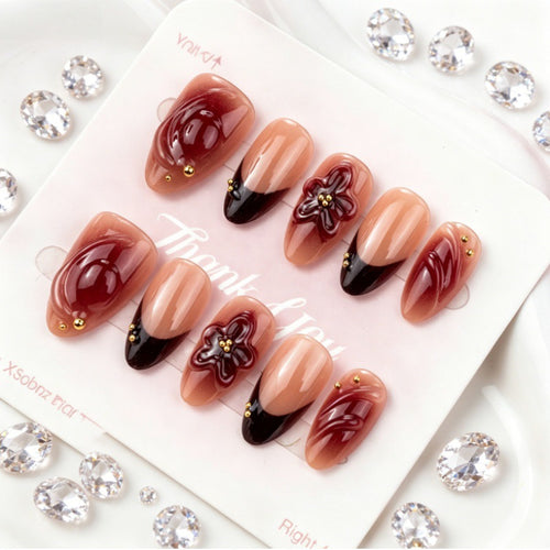 Creative Floral Design Press-On Nails Bowlift