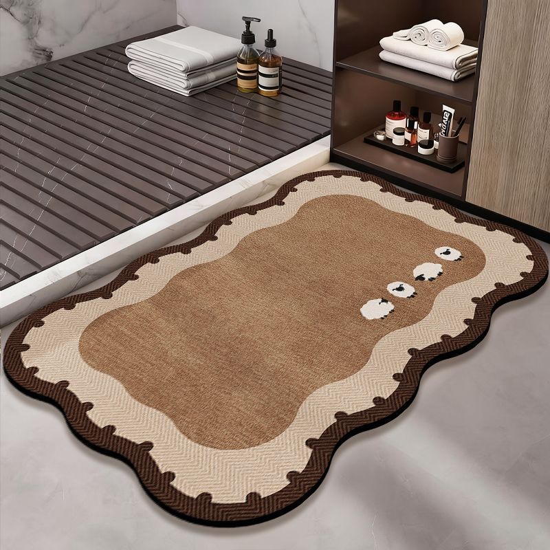 Decorative Pet-Themed Bath Mat Bowlift
