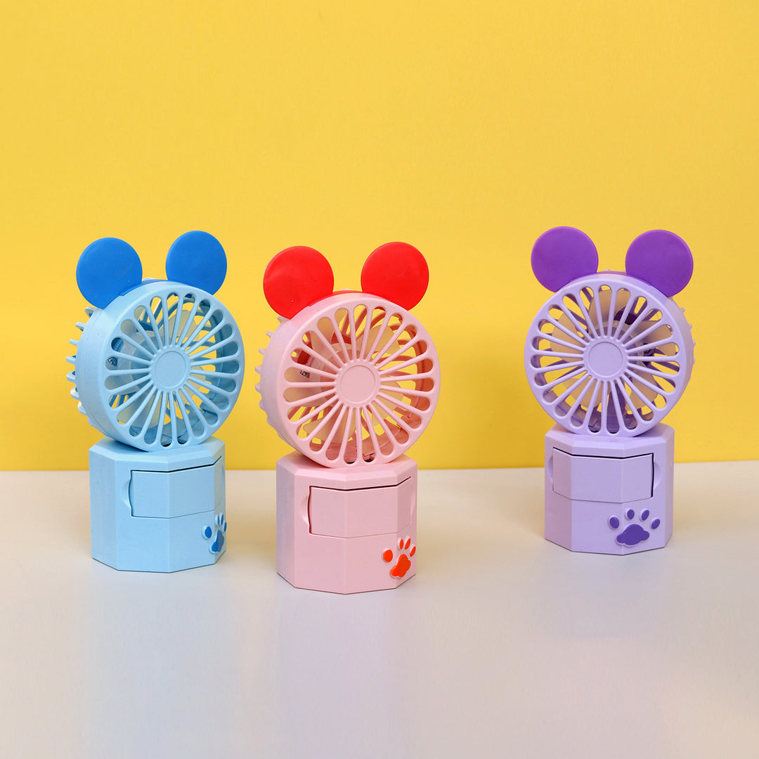 Unisex Portable Mini Fan with Animal Ears and USB Connection Bowlift