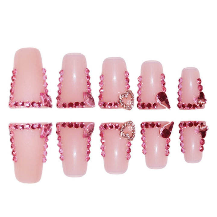 Elegant Rhinestone Embellished Press-On Nails Bowlift