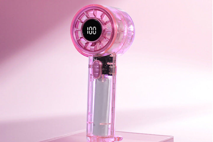 Women's Portable USB Hand Fan with Digital Control Bowlift