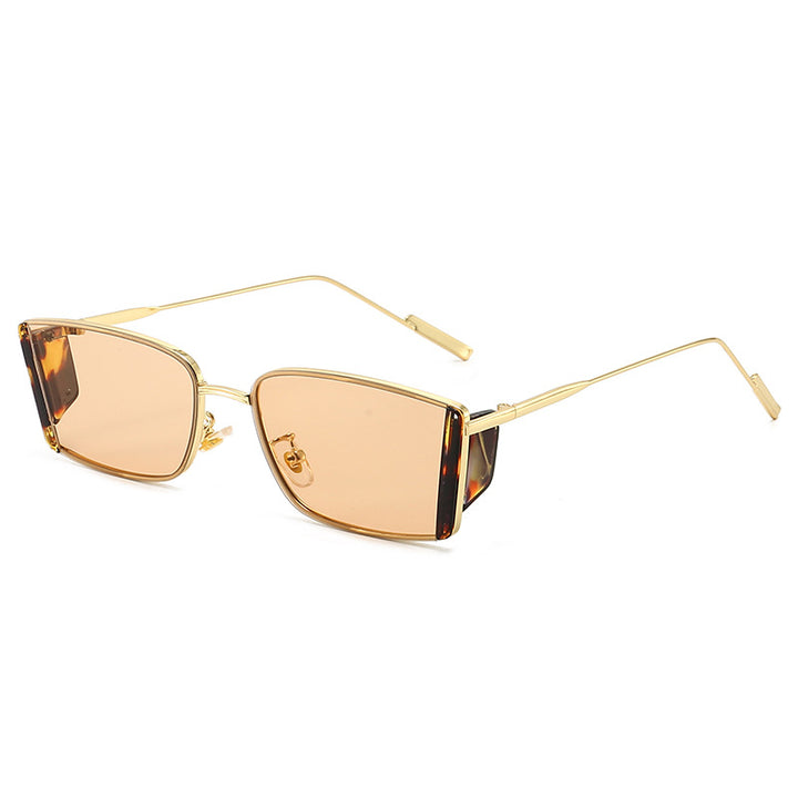 Ladies elegant square sunglasses with fine metal frame Bowlift