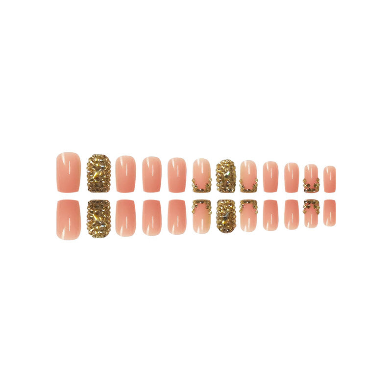 Glamorous Rhinestone Accented Press-On Nails Bowlift
