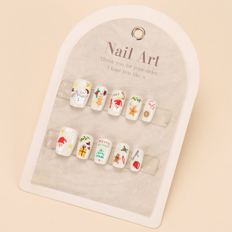 Glamorous Press-On Nail Set with Decorative Gemstone Accents Bowlift