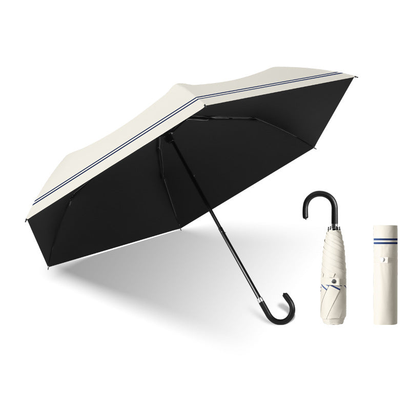 Women's Urban Folding Umbrella with Wind Protection and Ergonomic Handle Bowlift