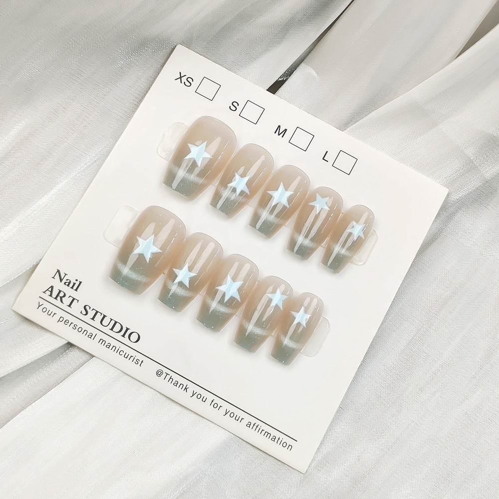 Artificial nails with Elegant Ombre Design Bowlift
