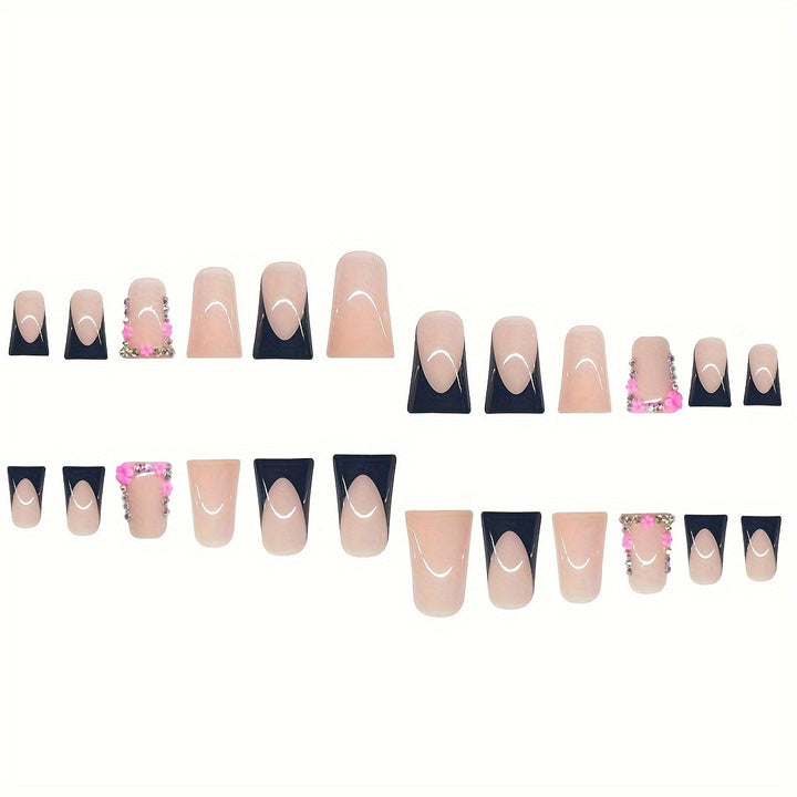 Luxury Floral Decorative Press-On Nails Bowlift
