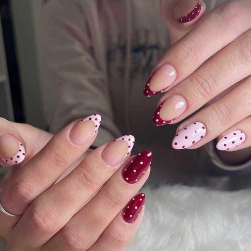 Playful Polka Dot Press-On Nail Set Bowlift