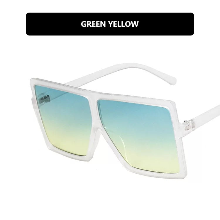 Women modern oversized sunglasses with transparent frame and stylish lenses Bowlift
