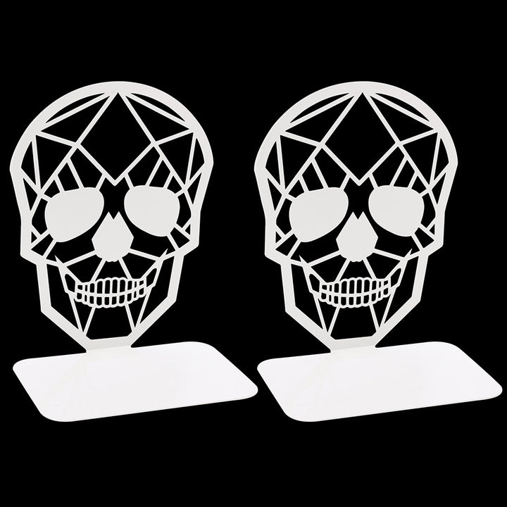 Artistic Skull-Themed Bookends