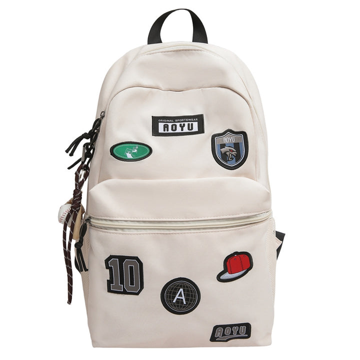 Stylish Graphic Patch School Backpack Bowlift