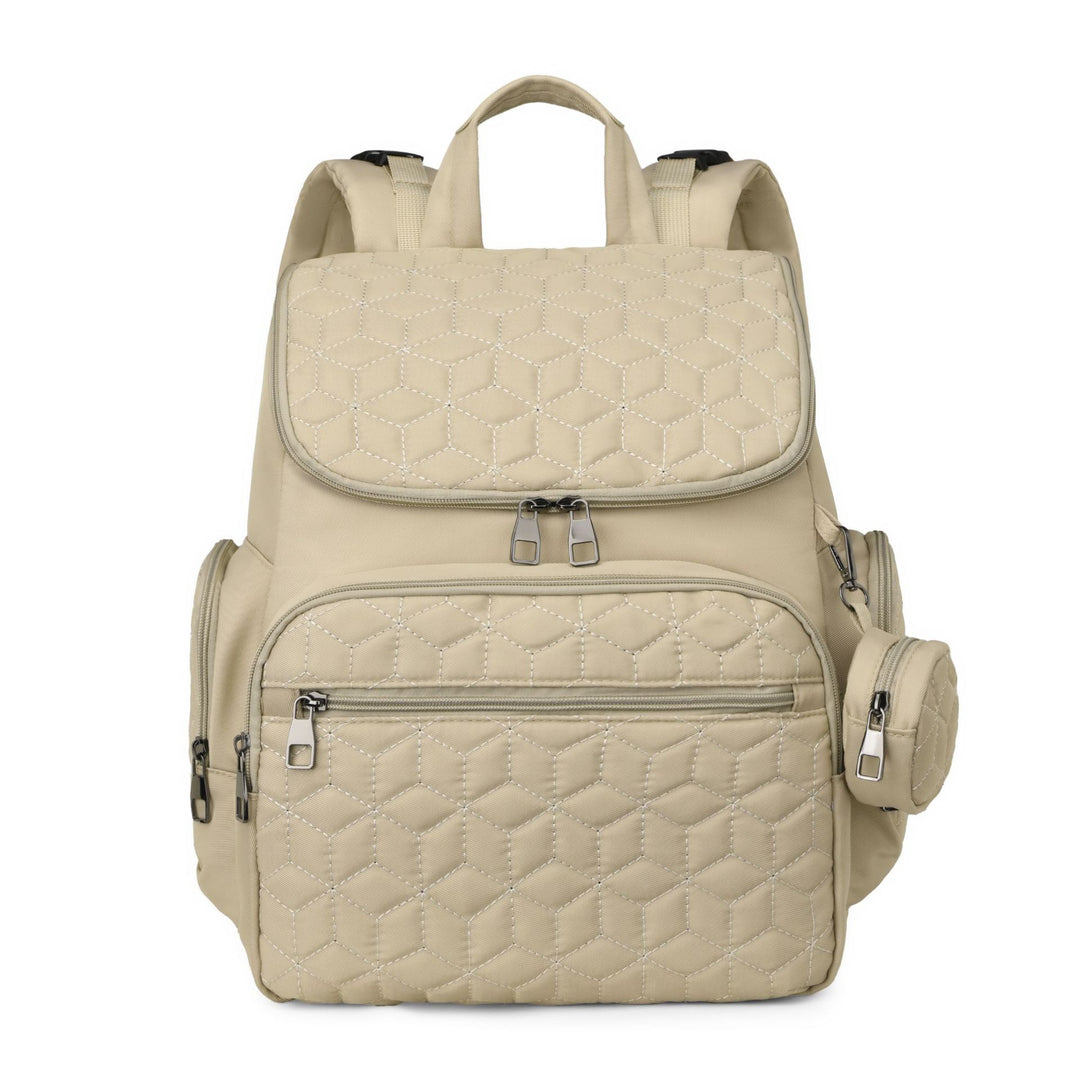 Versatile Quilted Multi-Pocket Backpack Bowlift