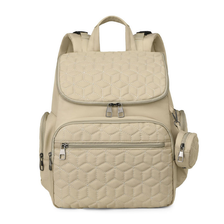 Versatile Quilted Multi-Pocket Backpack Bowlift