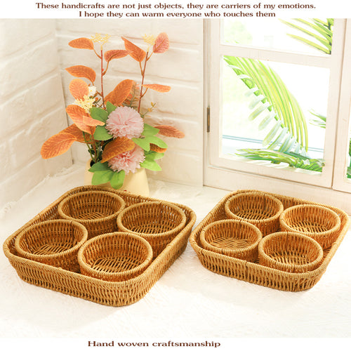 Multi-Function Woven Storage Basket Set Bowlift
