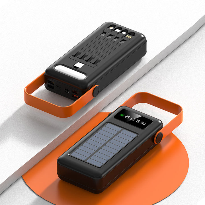 Solar power bank with versatile connection options and intelligent charging technology Bowlift