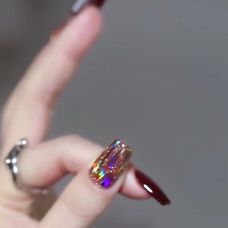 Glamorous artificial nails with crystal elements Bowlift