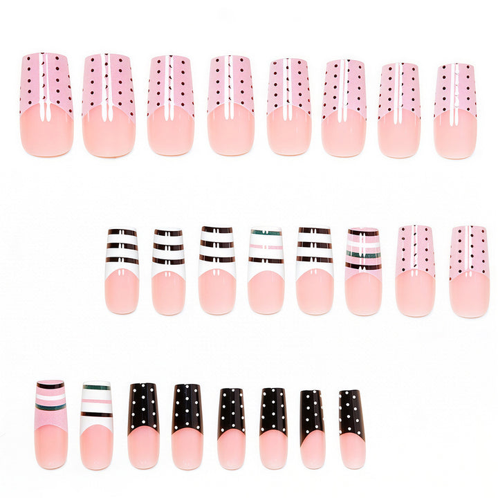 Decorative Long Press-On Nail Art Tips Bowlift