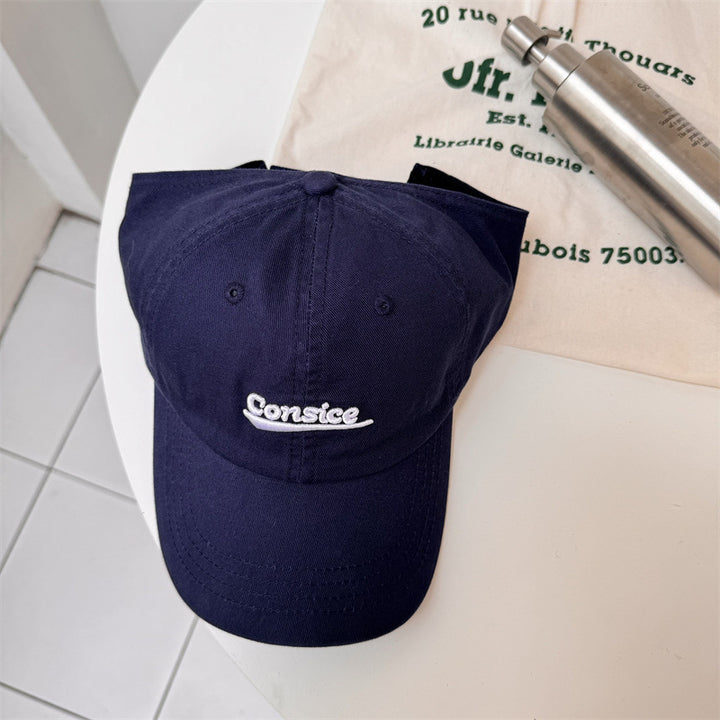 Unisex Casual Embroidered Cotton Cap Bowlift