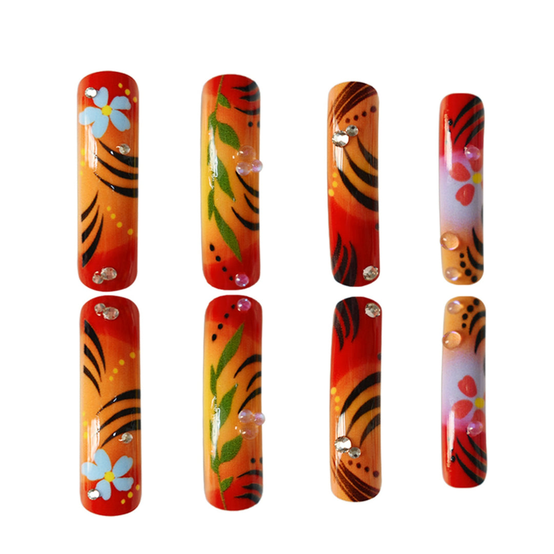 Artistic Floral and Ombre Press-On Nails Bowlift
