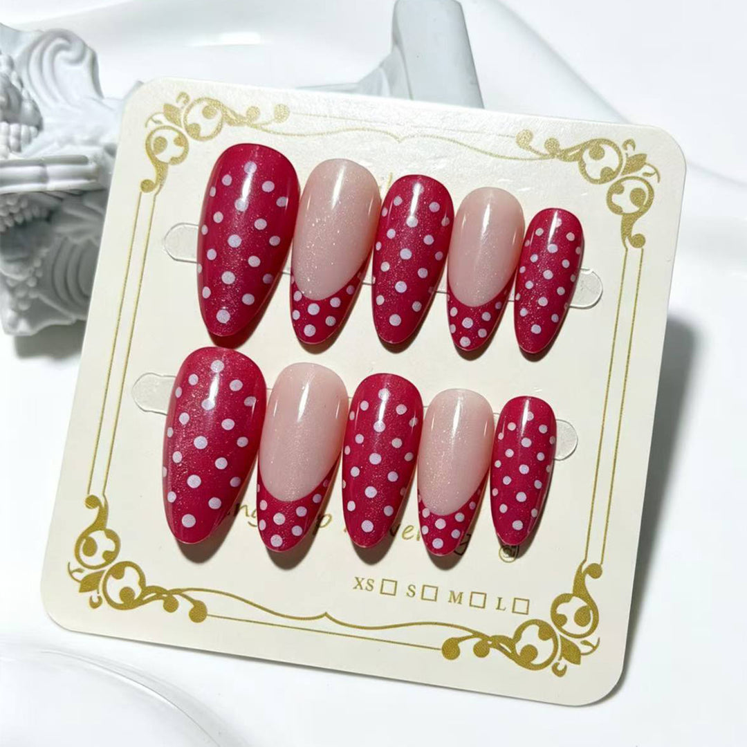 Trendy Pointed Tip Press-On Nail Set Bowlift