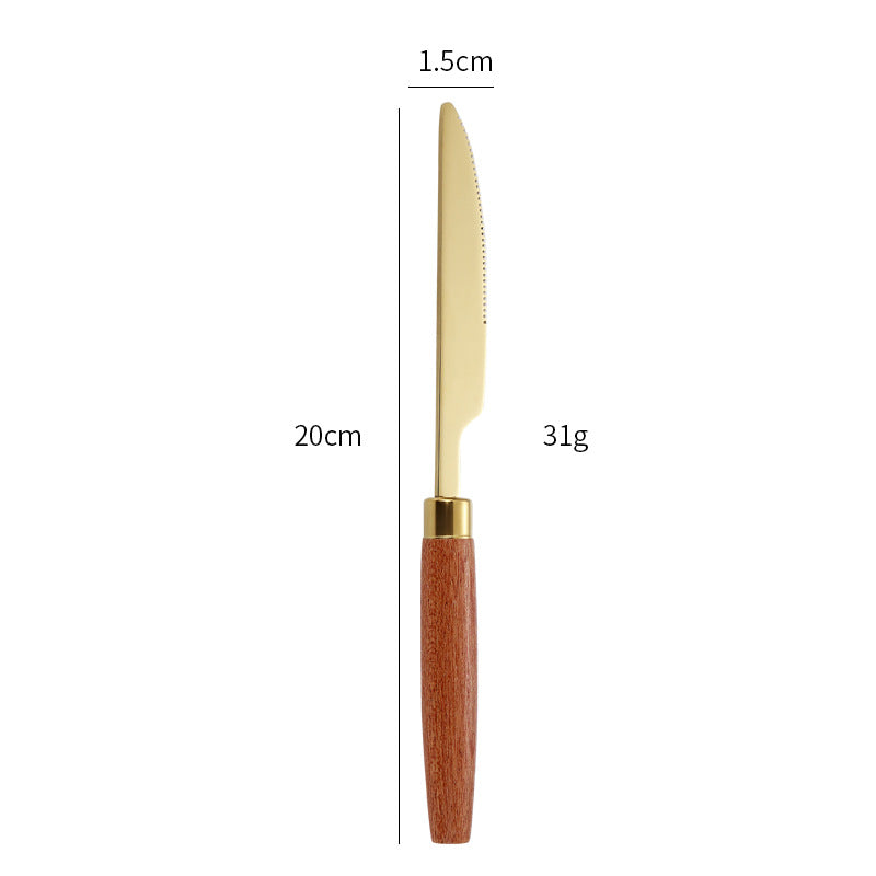 Elegant dessert spoon with ergonomic wooden handle Bowlift