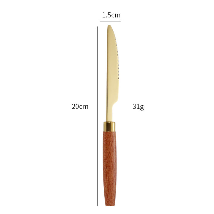 Elegant dessert spoon with ergonomic wooden handle Bowlift