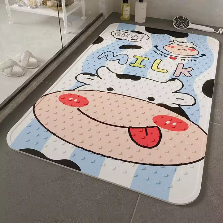 Cartoon-Themed Bath Mat Bowlift
