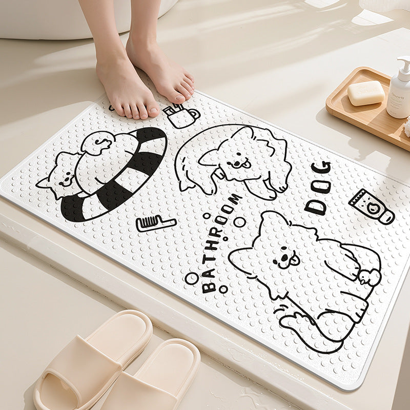 Playful Dog-Themed Bath Mat Bowlift