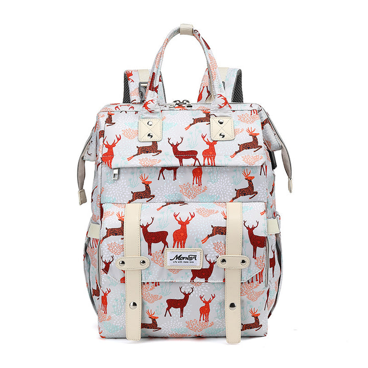 Stylish Animal Print Diaper Backpack Bowlift