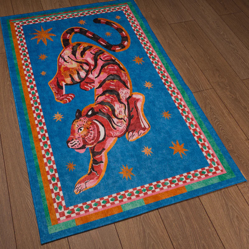 Artistic Tiger-Themed Area Mat