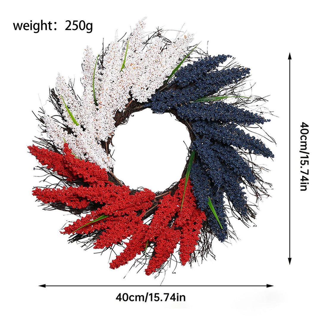 Unisex hanging floral swag with large bow and artificial berry branches Bowlift