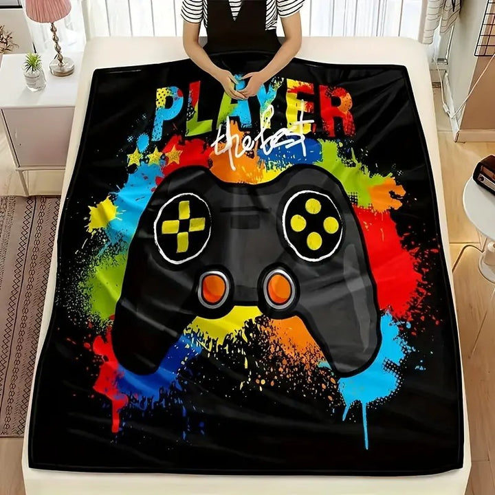 Unisex cuddly blanket with gaming motif Bowlift