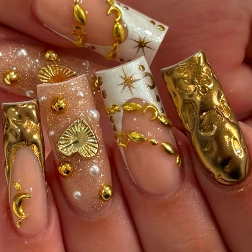 Premium Decorative Press-On Nail Art Bowlift