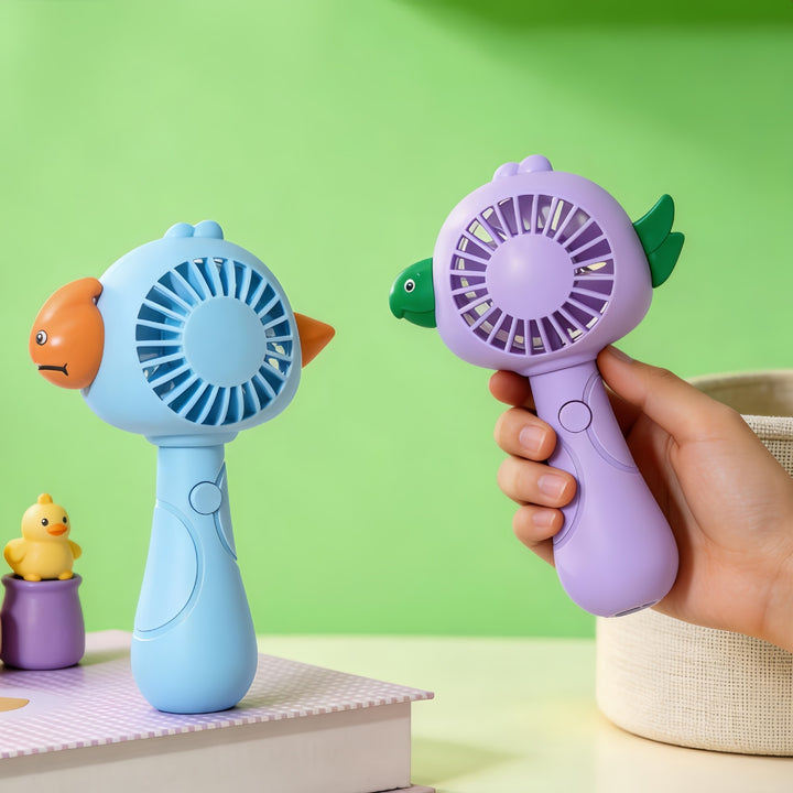 Ladies portable hand fan in playful bird design Bowlift