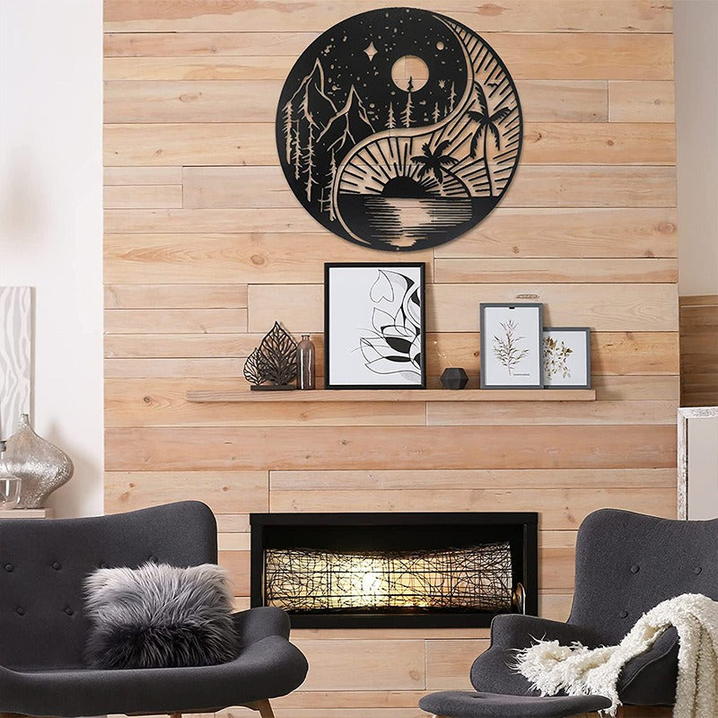 Black Metal Wall Art Home Decor | Bowlift