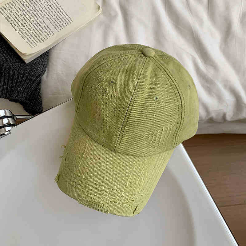 Women's Distressed Vintage-Style Baseball Cap Bowlift