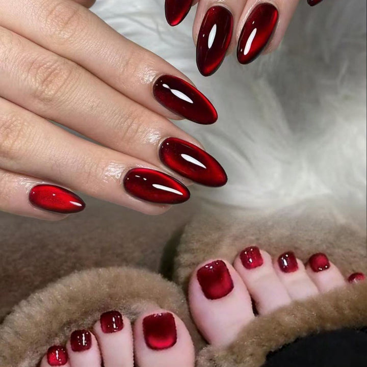 Artificial Nail Set with Shiny Effect Bowlift