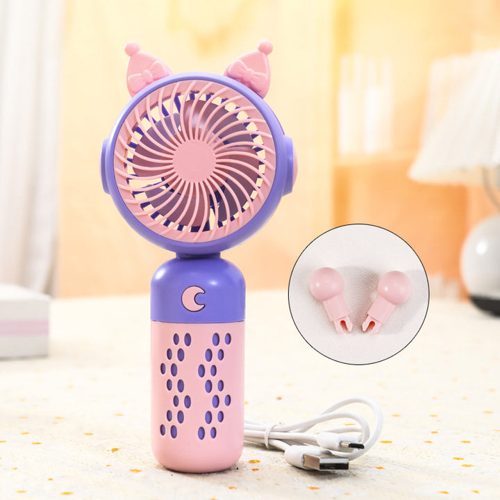 Women's Portable Mini Fan with Cat Ears Bowlift