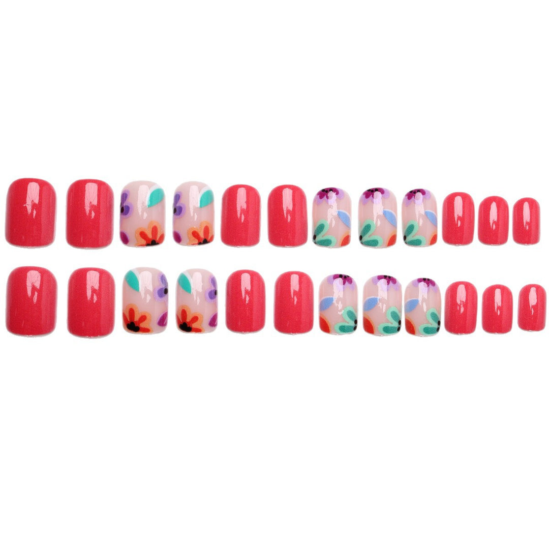 Artistic Nail Tips in Floral Design Bowlift