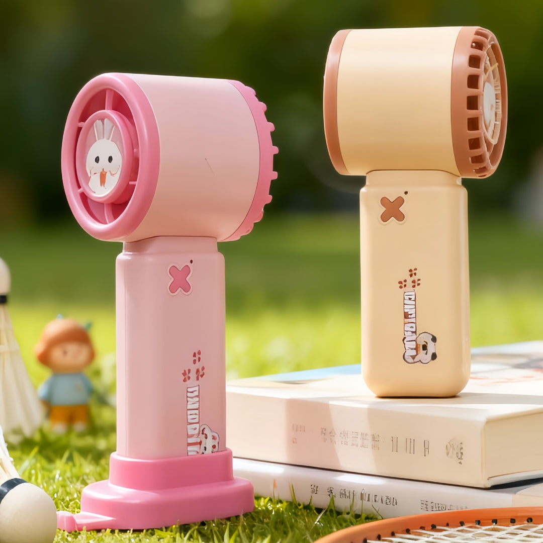 Unisex Portable Hand Fan with Cute Animal Design Bowlift