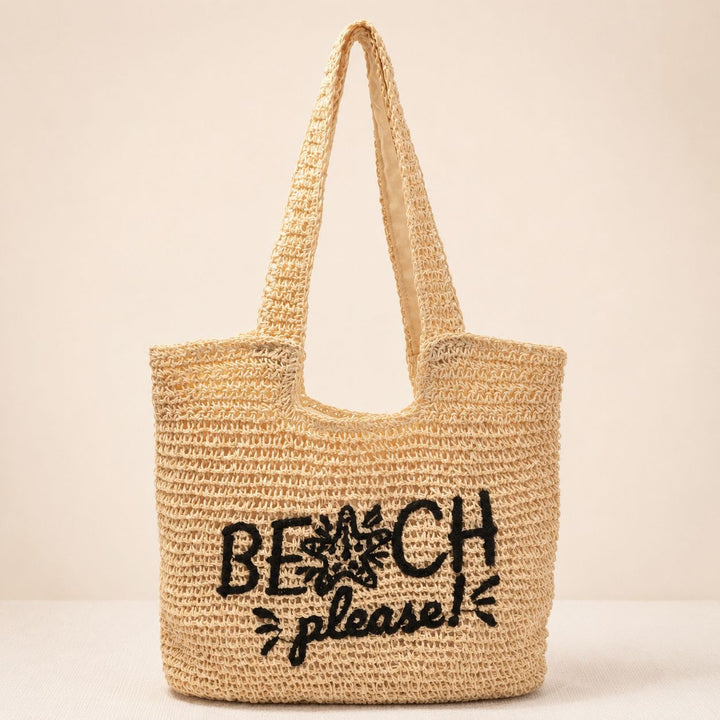 Beach bag with Embroidered Lettering Bowlift