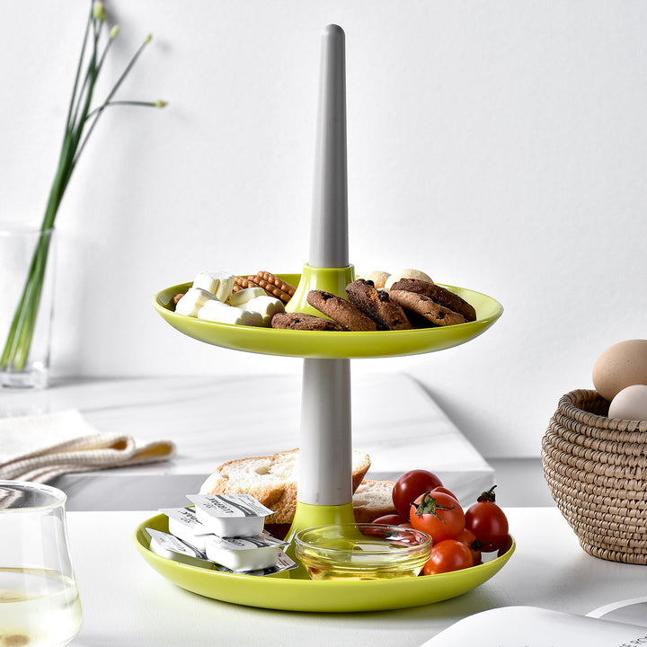 High-Quality Two-Tier Serving Stand Made of Porcelain Bowlift