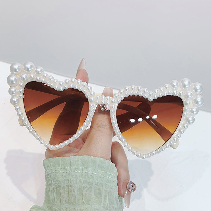 Cat-Eye Pearl-Embellished Sunglasses Bowlift