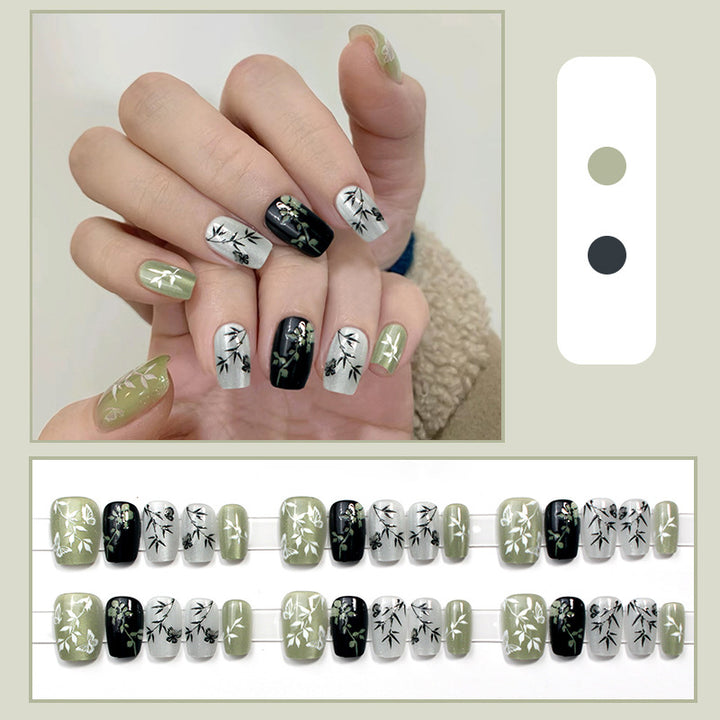 Artistic Bamboo Design Press-On Nails Bowlift
