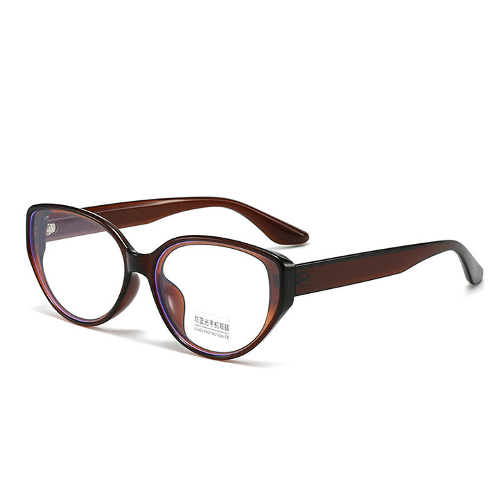 Women Cat-Eye Glasses with Transparent Frame Bowlift