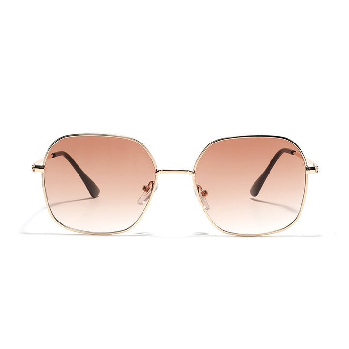 Women's fashionable square sunglasses with narrow metal frame and UV protection Bowlift