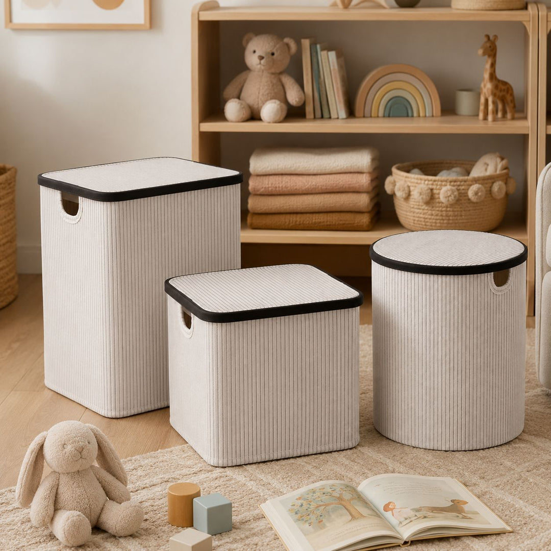 Laundry basket with lid and handles Bowlift